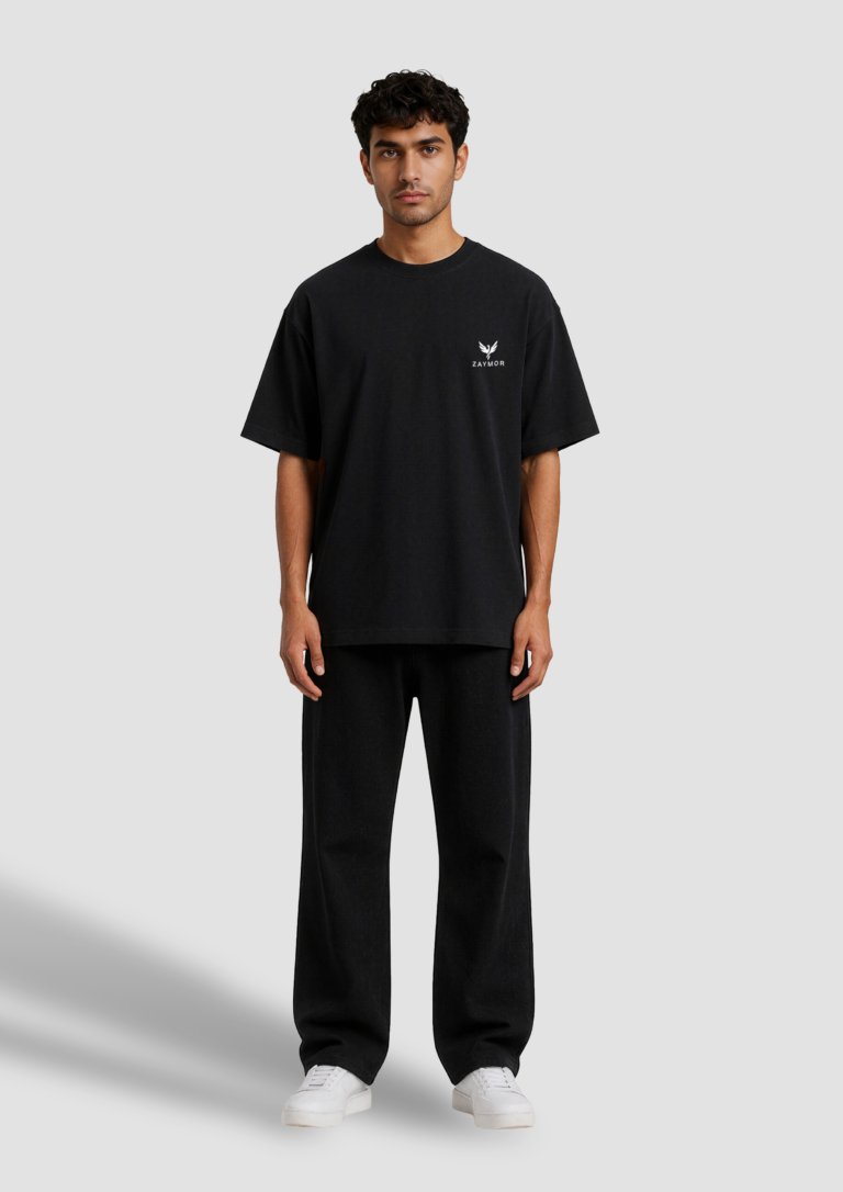 Drop Shoulder — Obsidian Black Unisex