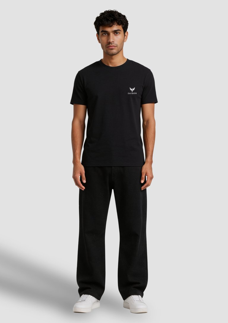 Round Neck — Obsidian Black